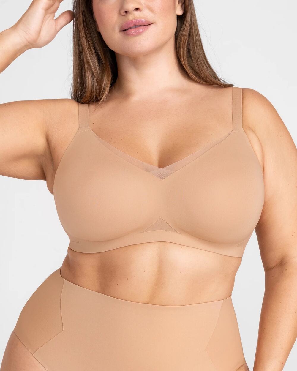 [Honeylove] Sand Nude Beige Wireless CrossOver Bra Slimming Lifting Size 2X